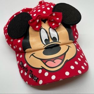 Disney Minnie Mouse Kids Cap - Perfect Red & Polka Dots